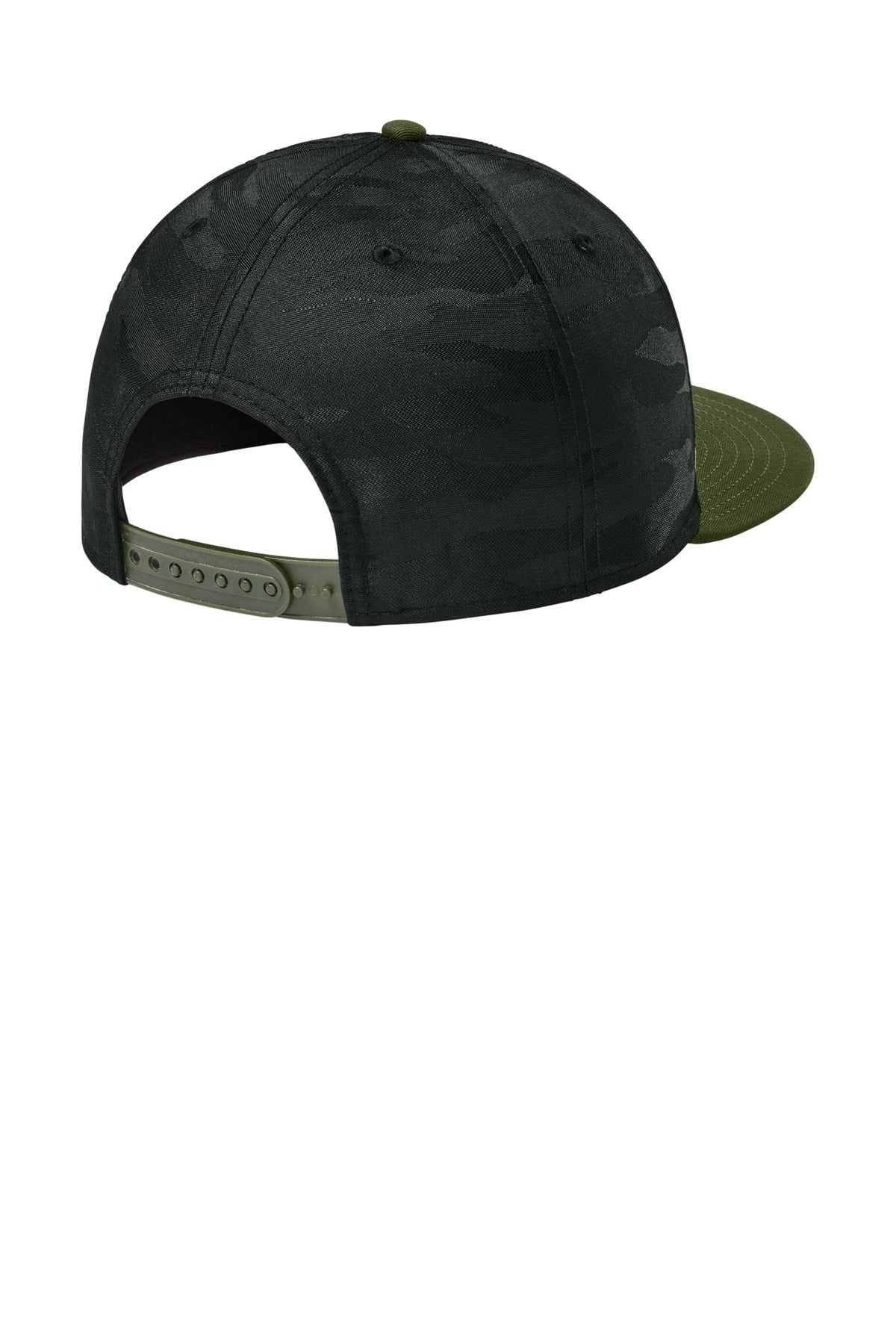 New Era Camo Flat Bill Snapback Cap - Flag Army/ Black Camo - flat back