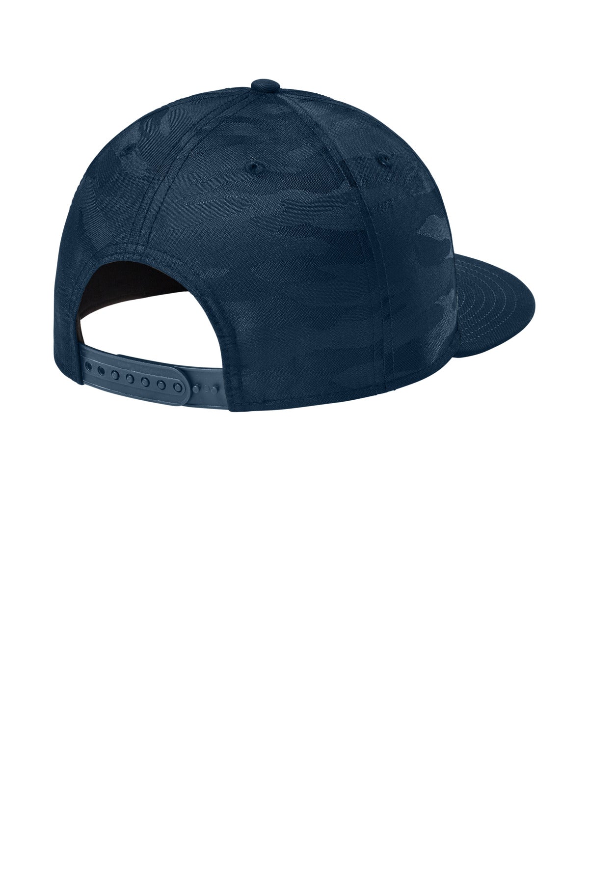 New Era Camo Flat Bill Snapback Cap - Flag Deep Navy/ Deep Navy Camo - flat back