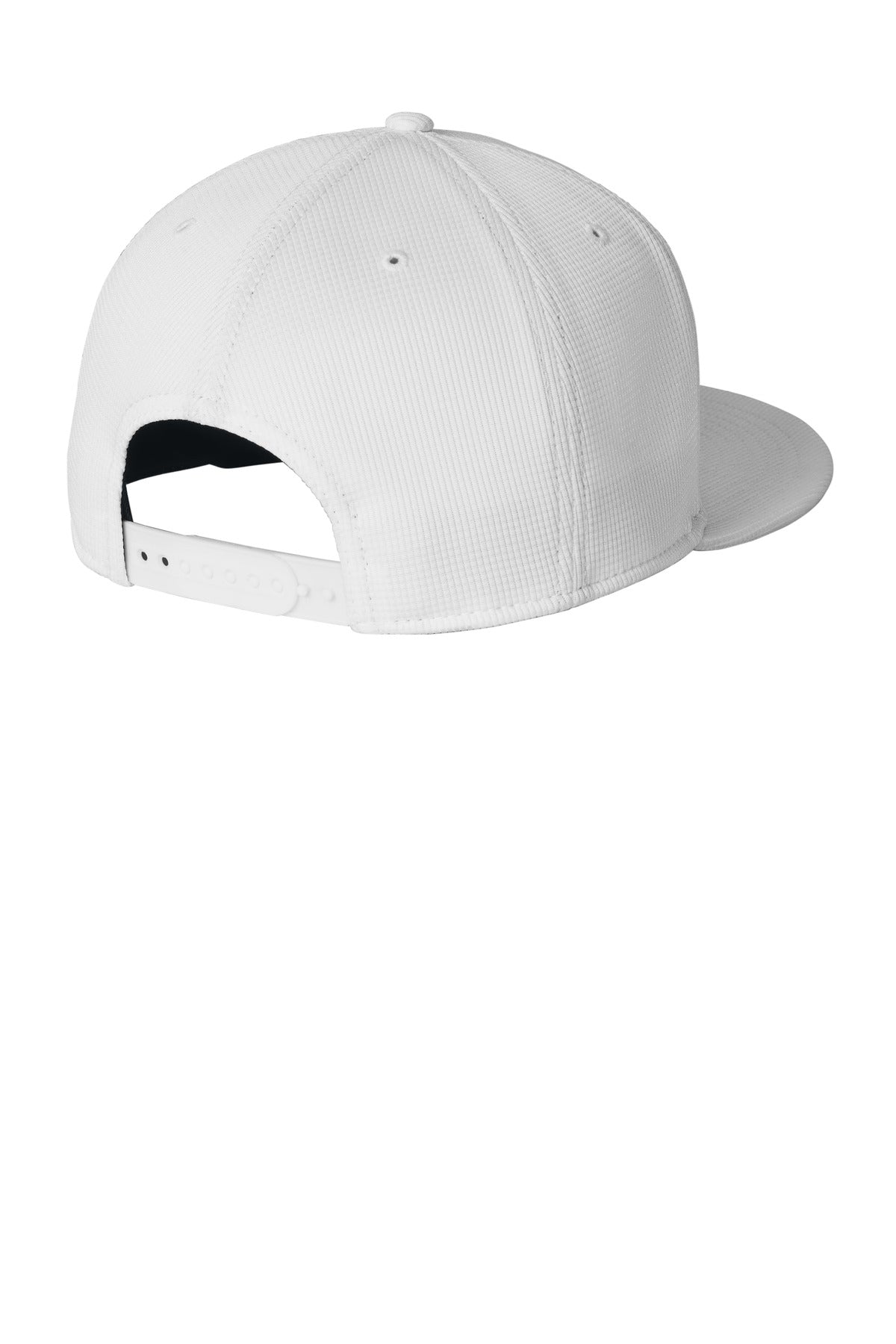 New Era Pivot Flat Bill Snapback Cap - White - flat back