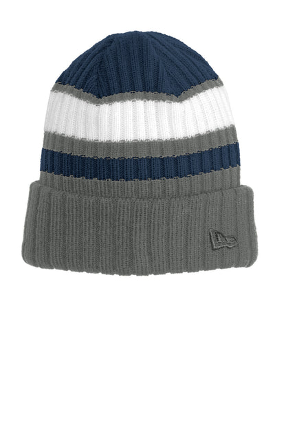 New Era Ribbed Tailgate Beanie - Navy/ Graphite - front