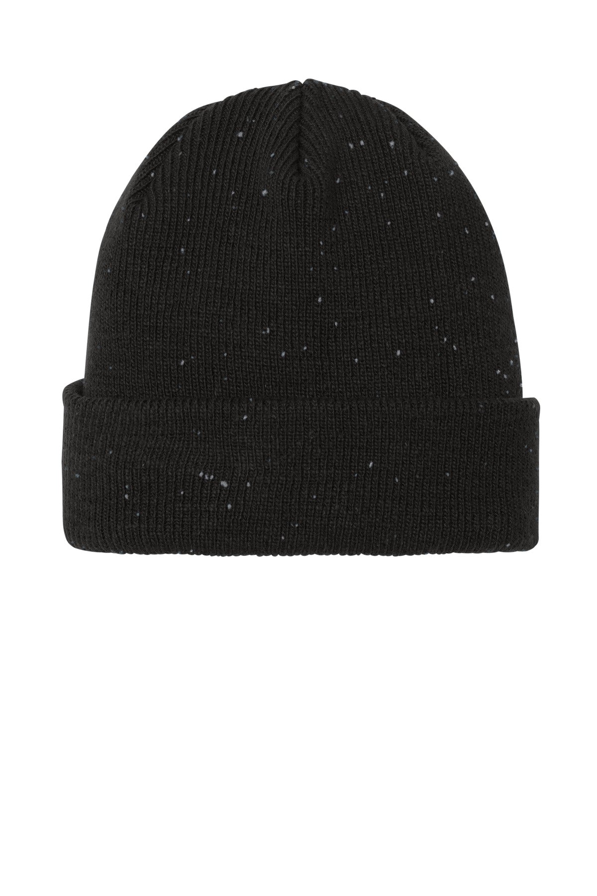 New Era Speckled Beanie - Black/ Graphite - flat back