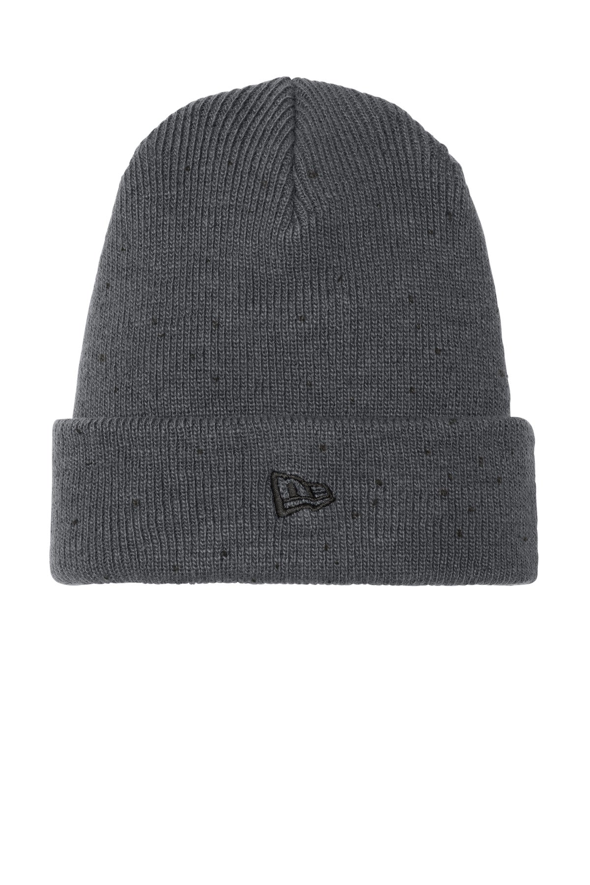 New Era Speckled Beanie - Graphite/ Black - front