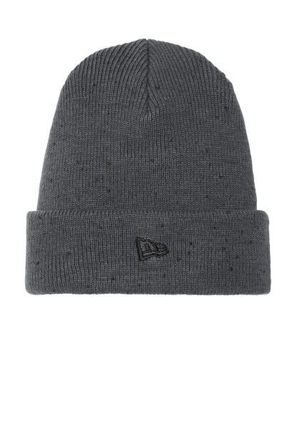 New Era Speckled Beanie - Graphite/ Black - front