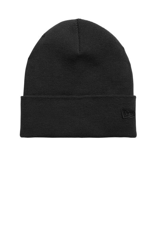 New Era Recycled Cuff Beanie - Black - front