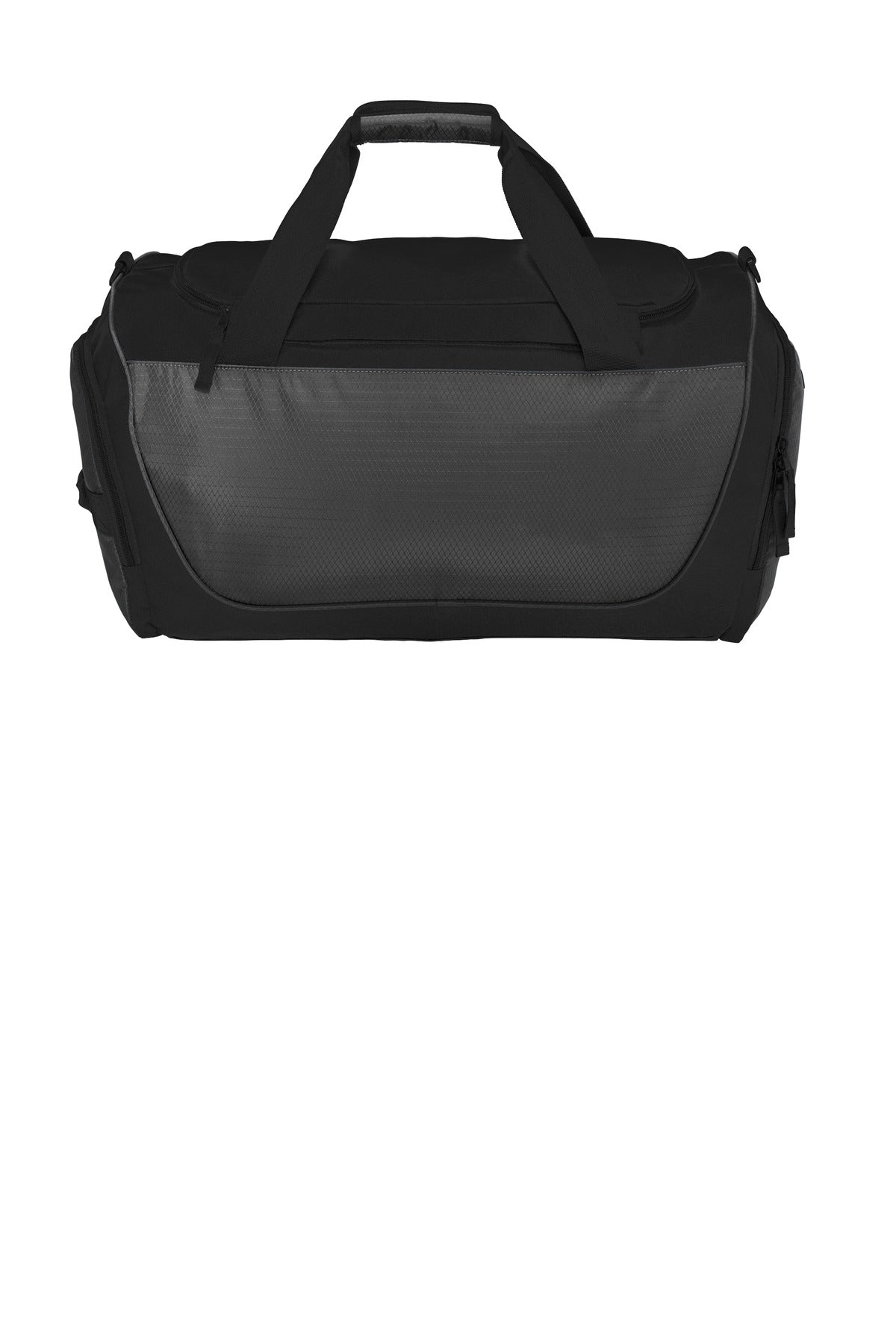 New Era Shutout Duffel - Graphite/ Black - flat back