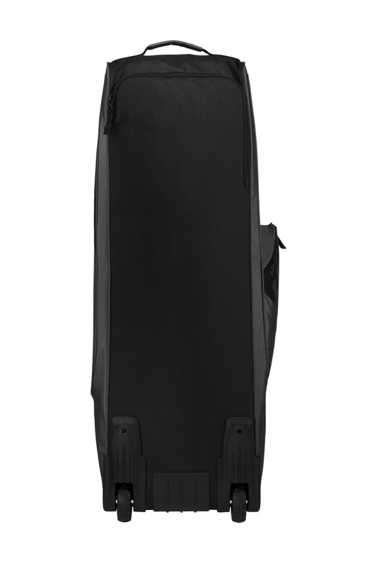New Era Shutout Wheeled Bat Bag - Graphite/ Black - flat back