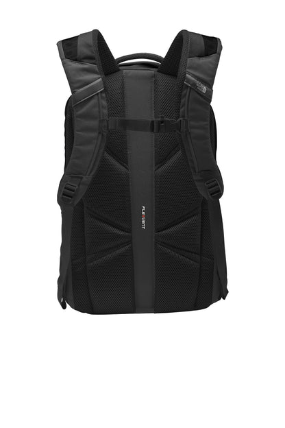 The North Face Groundwork Backpack - TNF Dark Grey Heather/ Cardinal Red - flat back