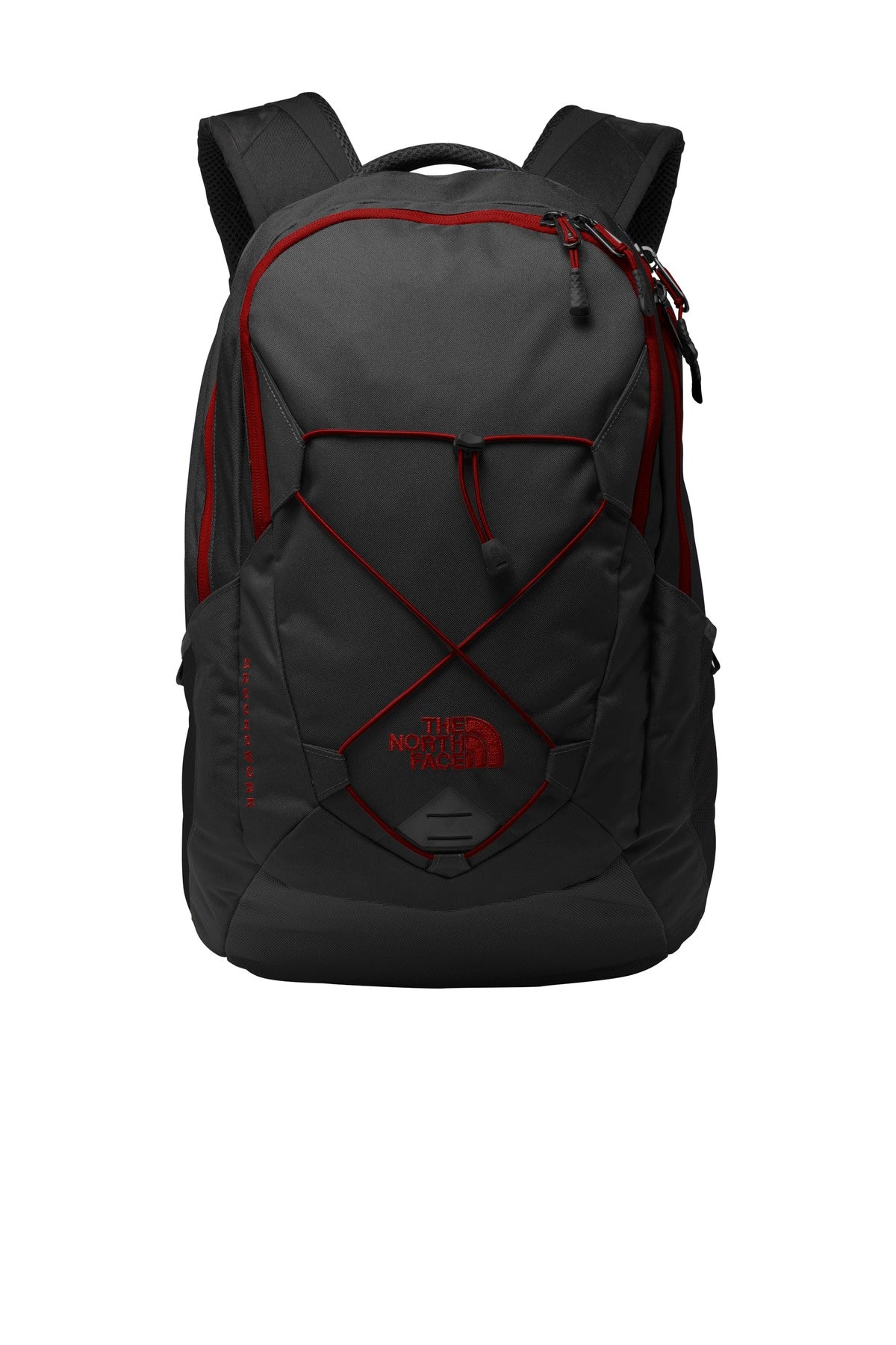 The North Face Groundwork Backpack - TNF Dark Grey Heather/ Cardinal Red - front