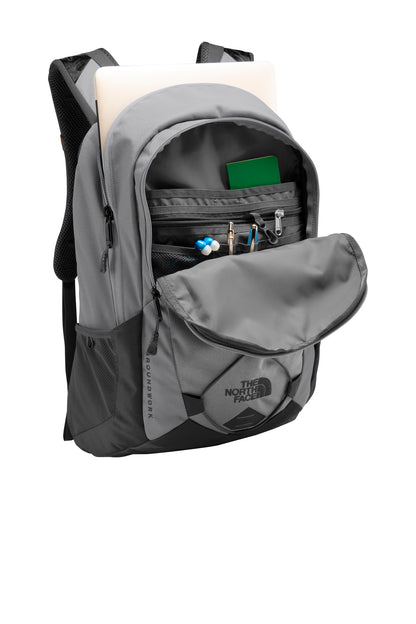 The North Face Groundwork Backpack - Mid Grey/ Asphalt Grey - flat front