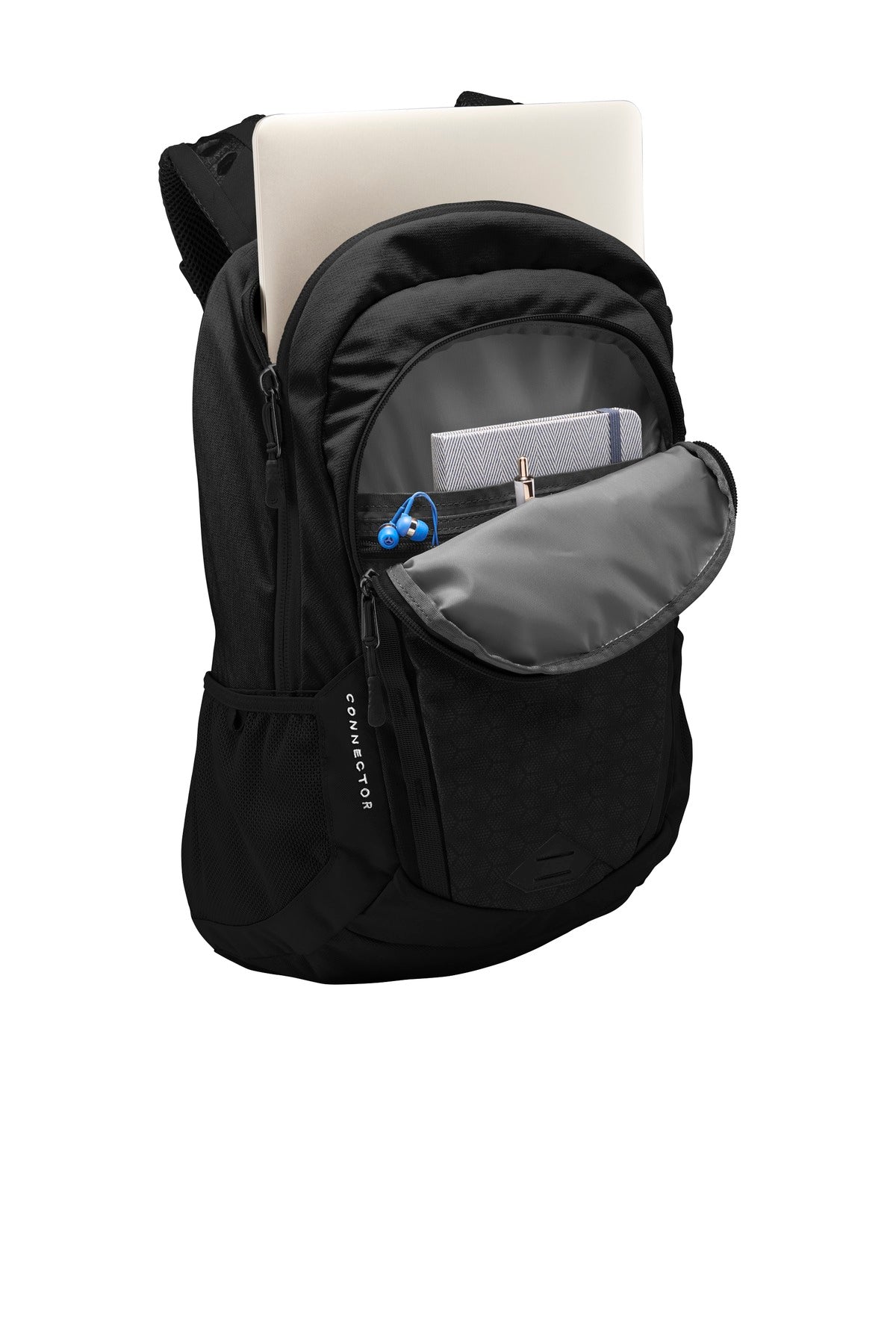 The North Face Connector Backpack - TNF Black/ TNF White - flat front
