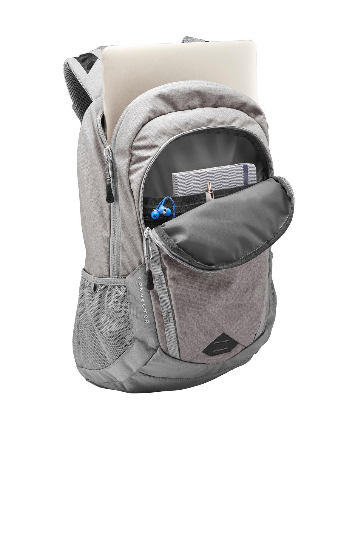 The North Face Connector Backpack - Mid Grey Dark Heather/ Mid Grey - flat front