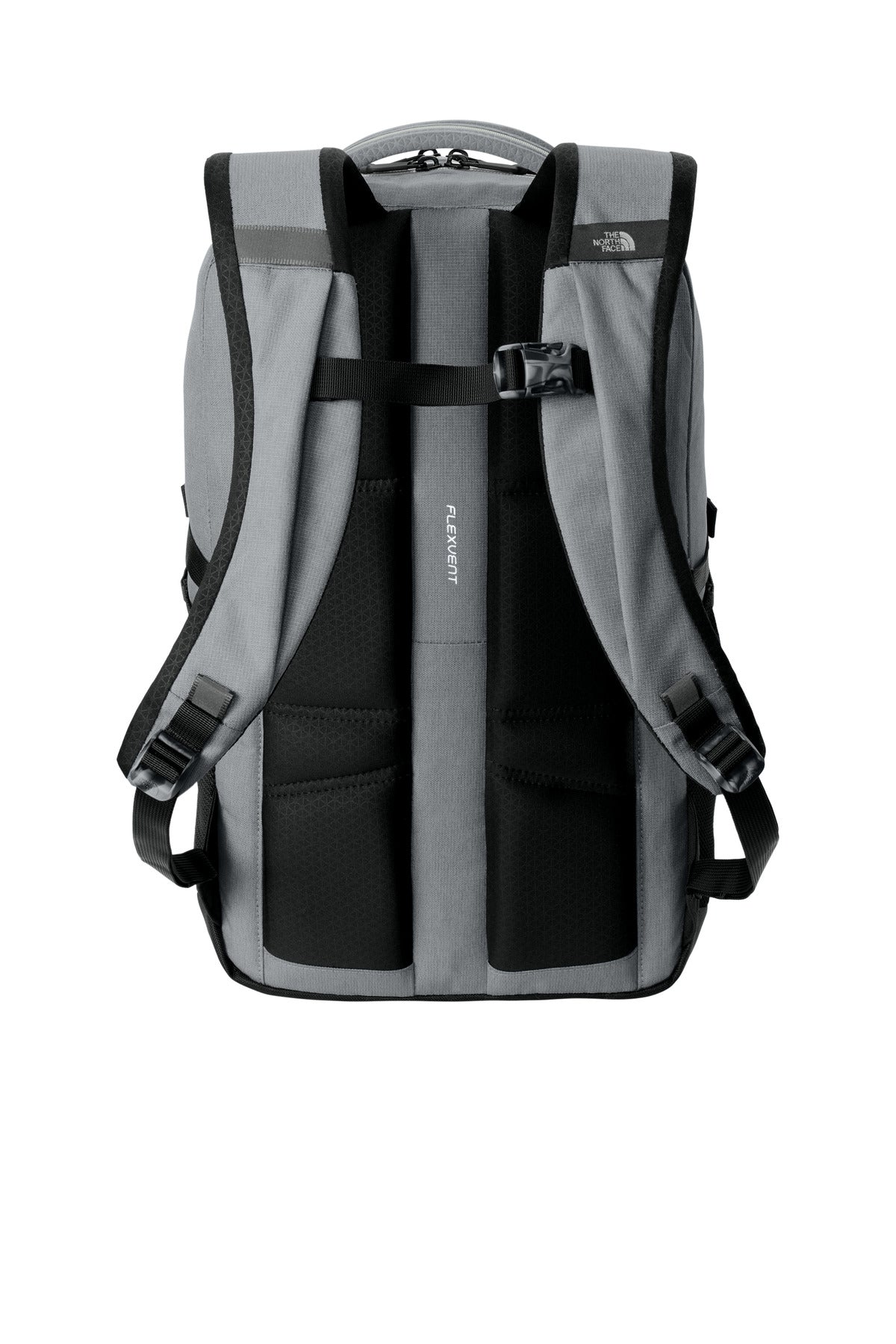The North Face Dyno Backpack - Mid Grey Dark Heather/ TNF Black - flat back