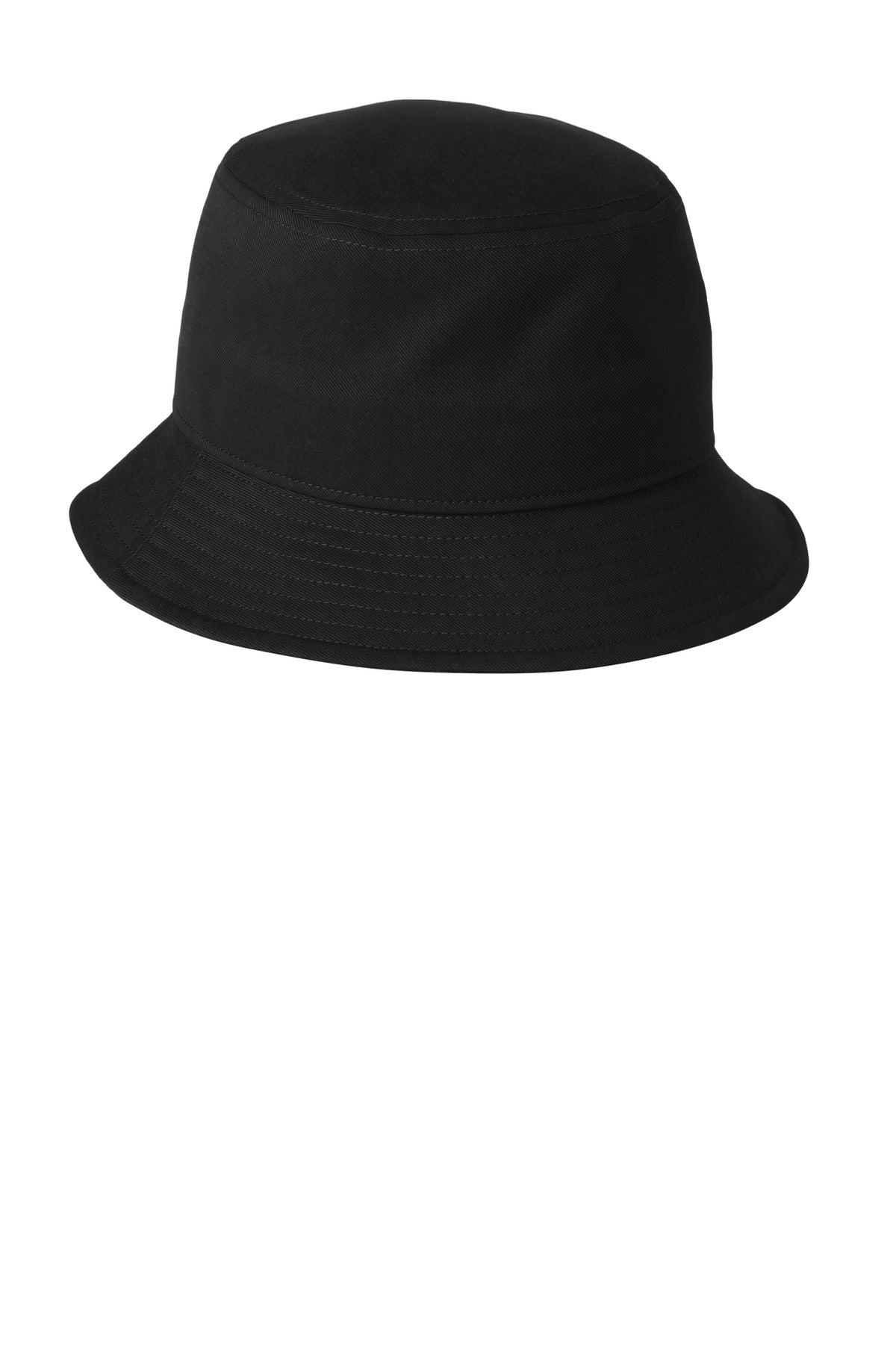 Nike Swoosh Bucket Hat - Black - flat front