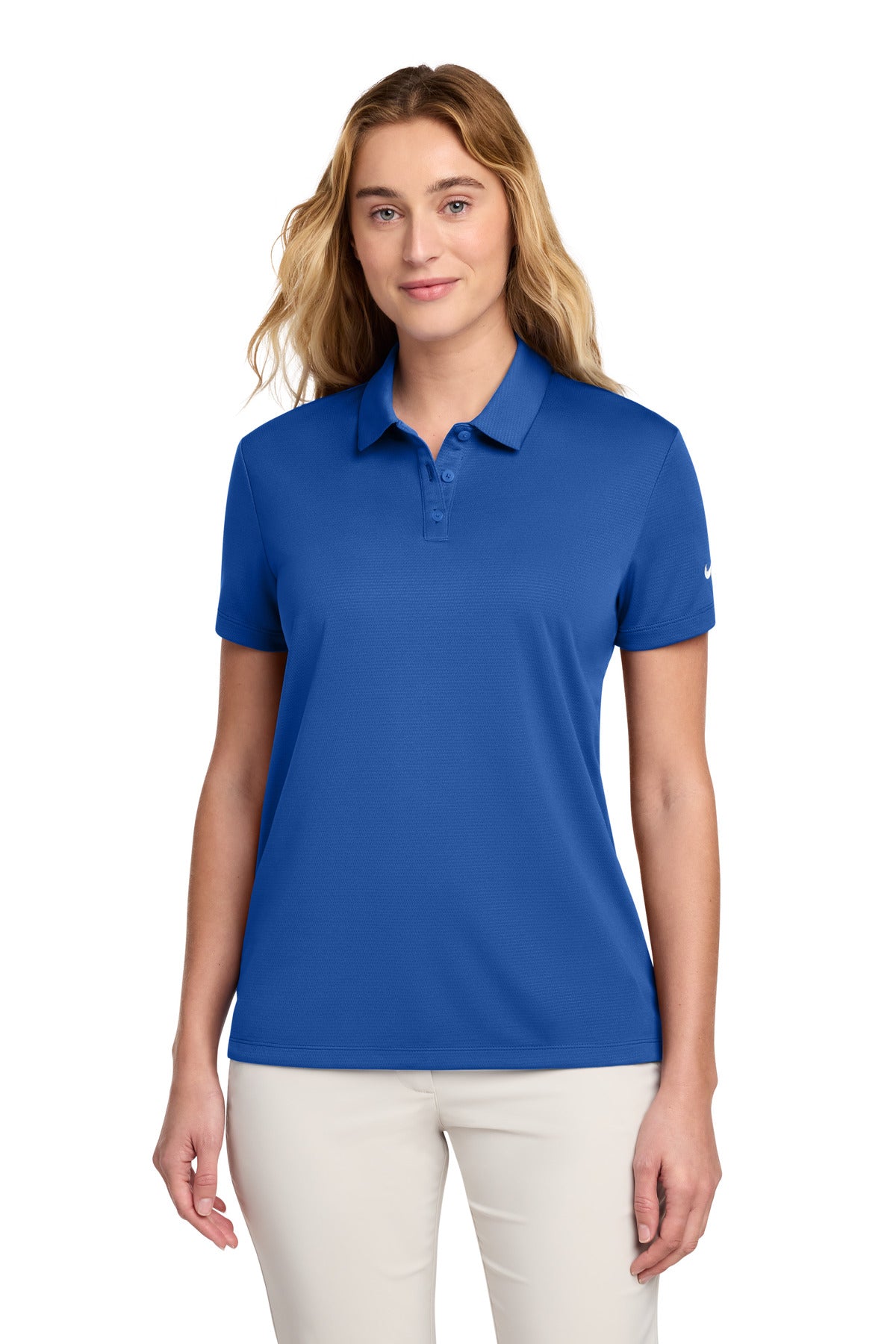 Nike Women's Dry Essential Solid Polo - Game Royal - front