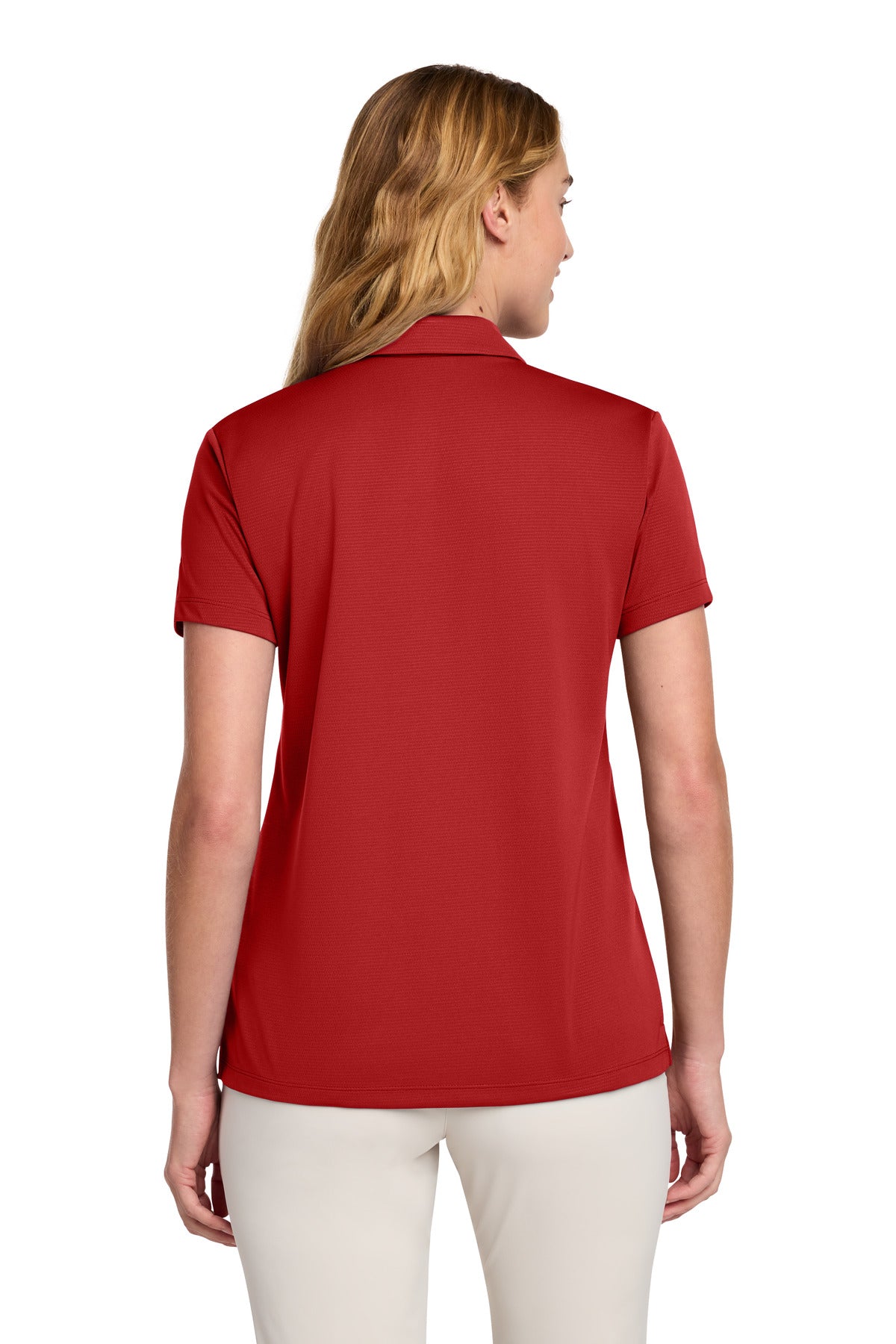 Nike Women's Dry Essential Solid Polo - University Red - back