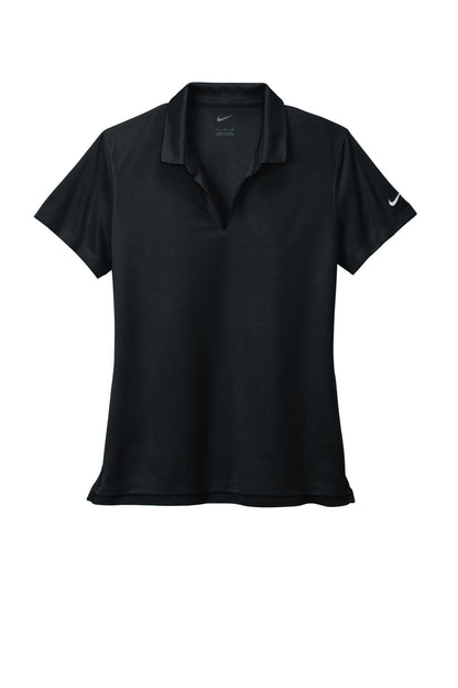 Nike Women's Dri-FIT Micro Pique 2.0 Polo - Black - flat front