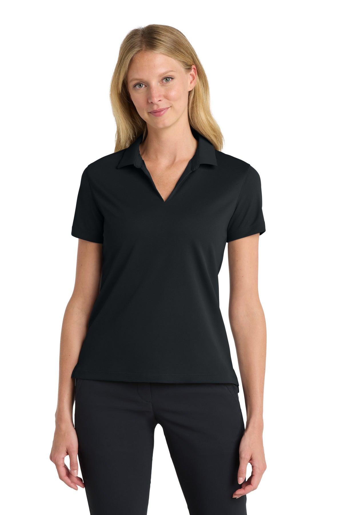 Nike Women's Dri-FIT Micro Pique 2.0 Polo - Black - front