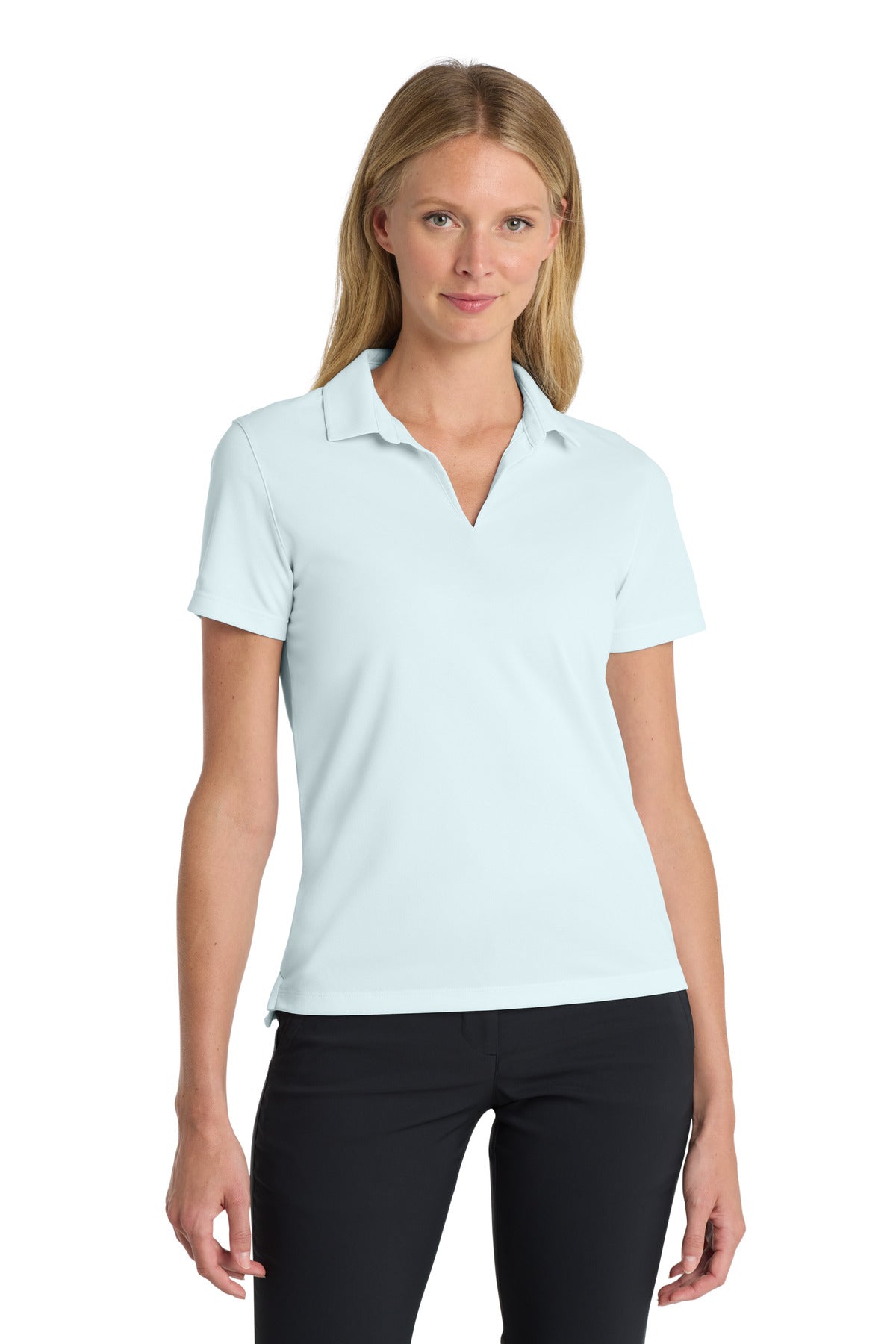 Nike Women's Dri-FIT Micro Pique 2.0 Polo - Blue Tint - front