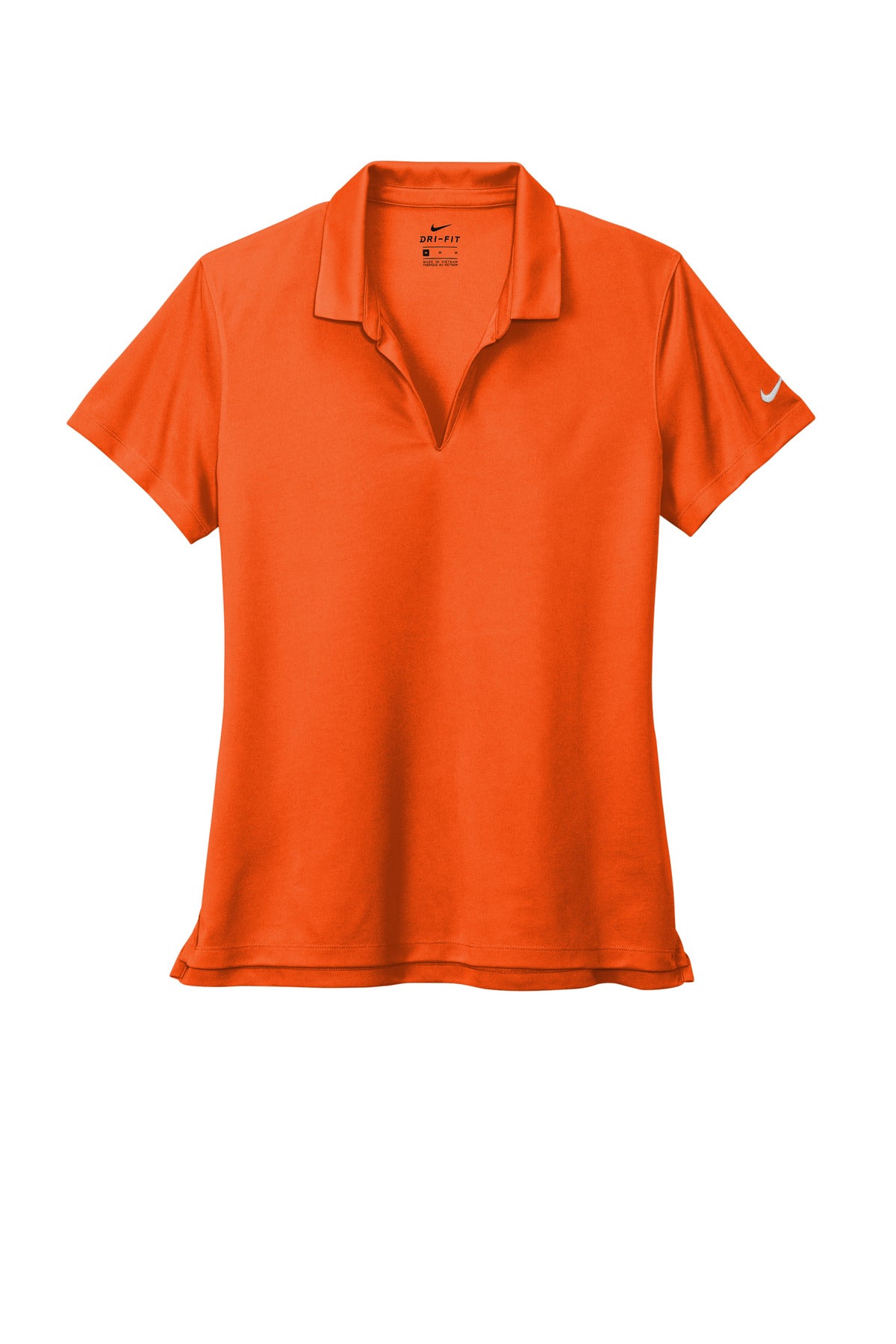 Nike Women's Dri-FIT Micro Pique 2.0 Polo - Brilliant Orange - flat front