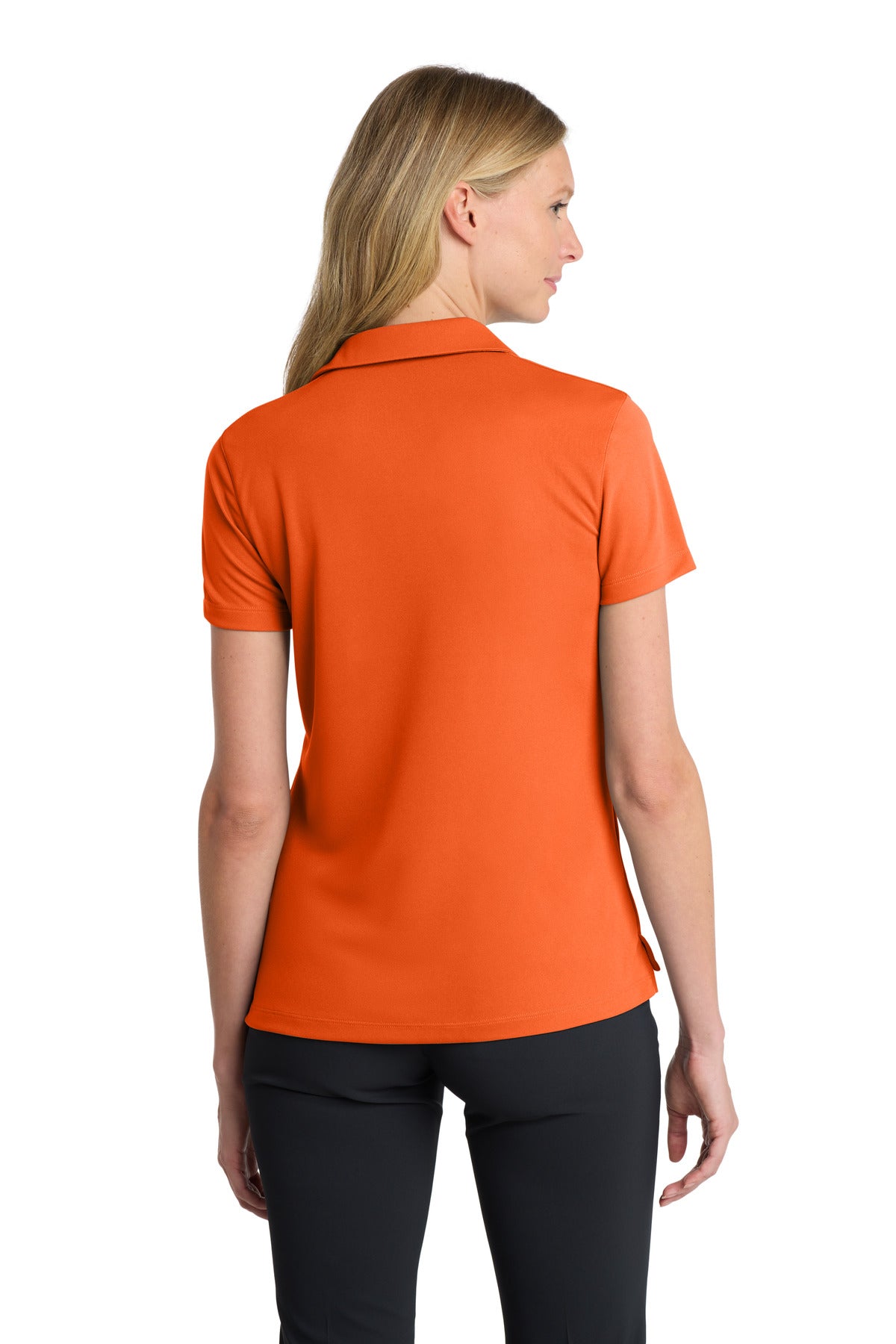 Nike Women's Dri-FIT Micro Pique 2.0 Polo - Brilliant Orange - back