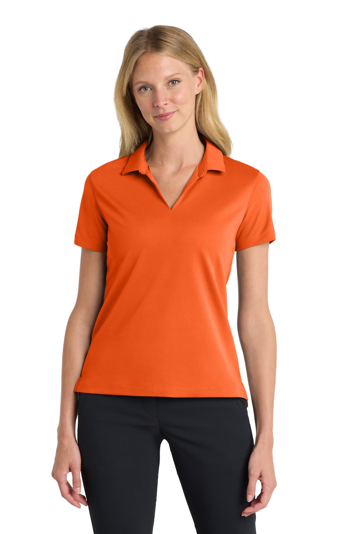 Nike Women's Dri-FIT Micro Pique 2.0 Polo - Brilliant Orange - front