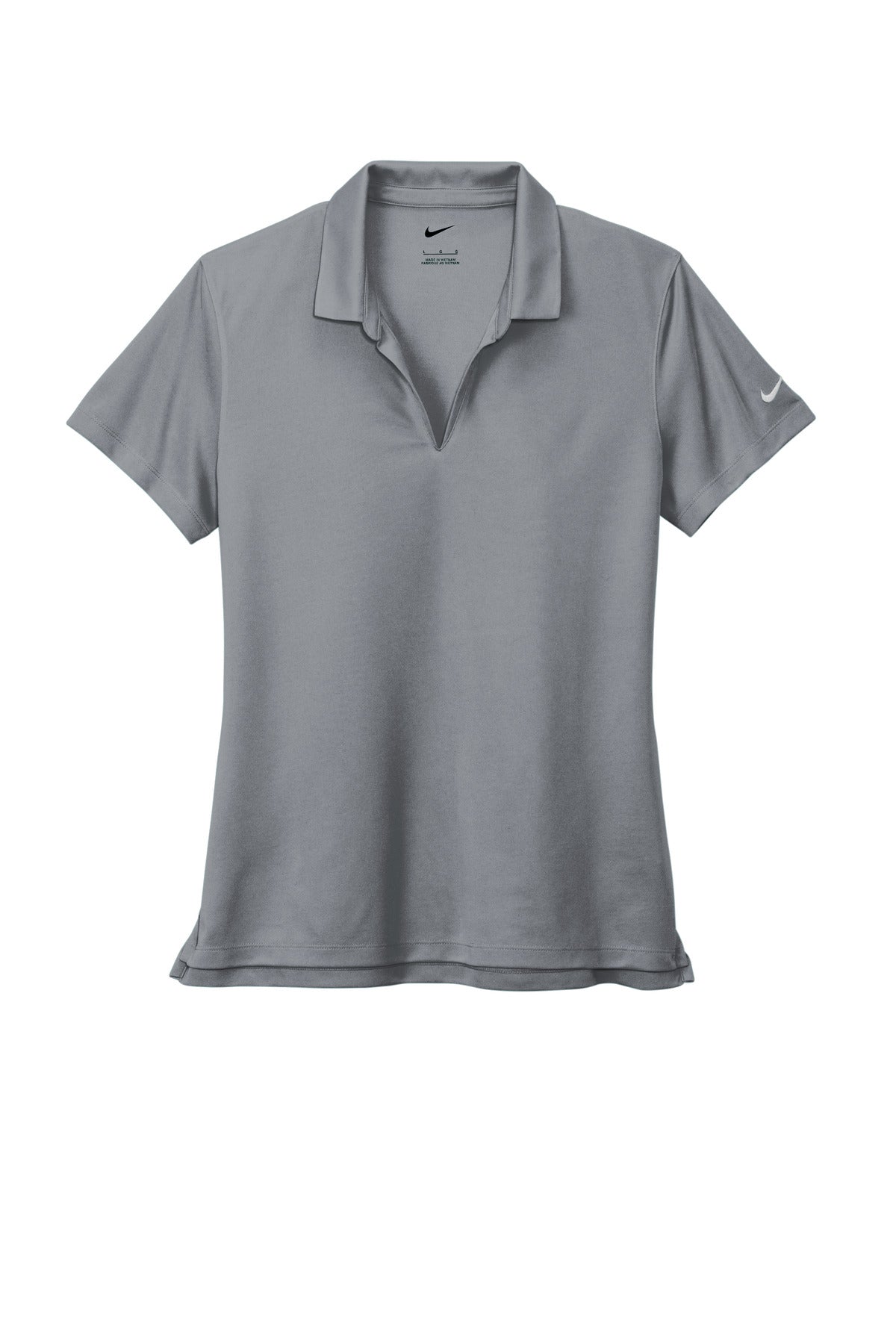 Nike Women's Dri-FIT Micro Pique 2.0 Polo - Cool Grey - flat front
