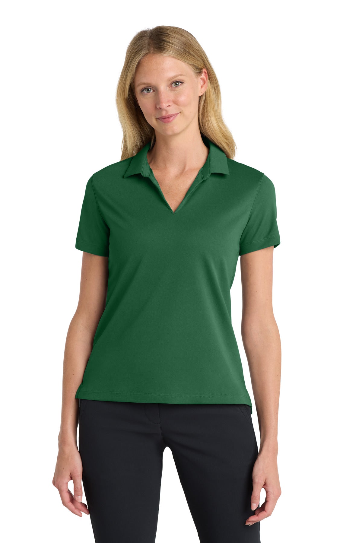 Nike Women's Dri-FIT Micro Pique 2.0 Polo - Gorge Green - front