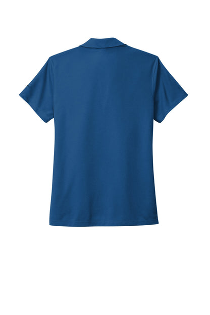 Nike Women's Dri-FIT Micro Pique 2.0 Polo - Gym Blue - flat back