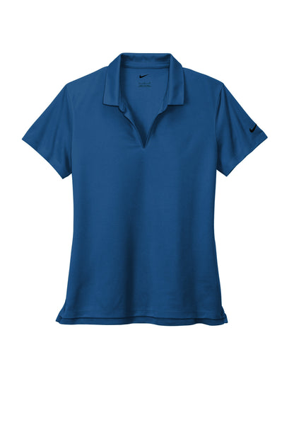 Nike Women's Dri-FIT Micro Pique 2.0 Polo - Gym Blue - flat front