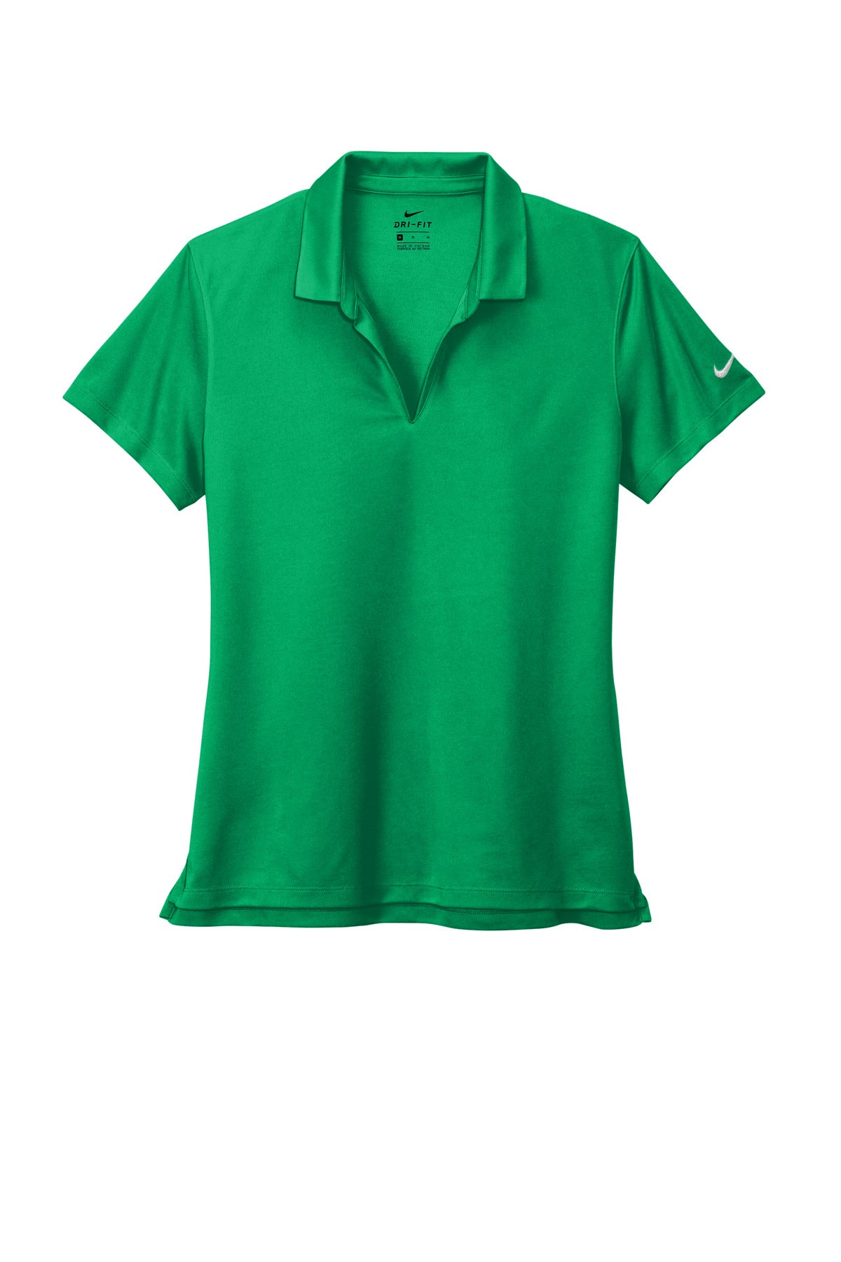 Nike Women's Dri-FIT Micro Pique 2.0 Polo - Lucid Green - flat front