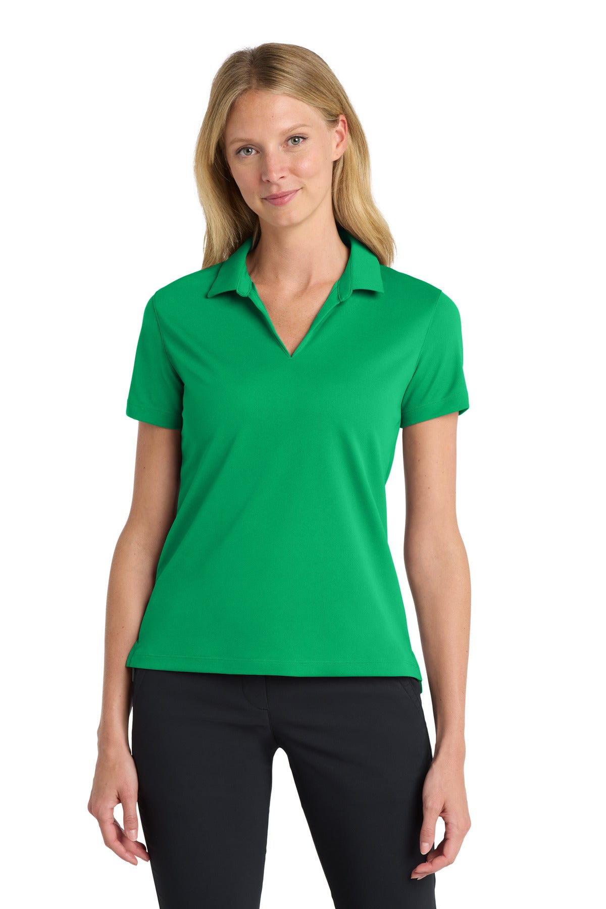 Nike Women's Dri-FIT Micro Pique 2.0 Polo - Lucid Green - front