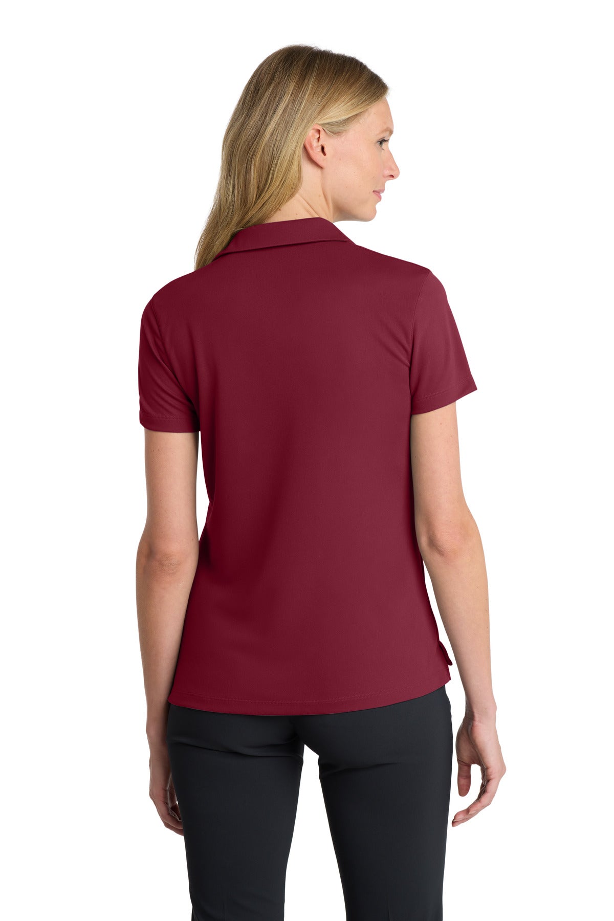 Nike Women's Dri-FIT Micro Pique 2.0 Polo - Team Red - back