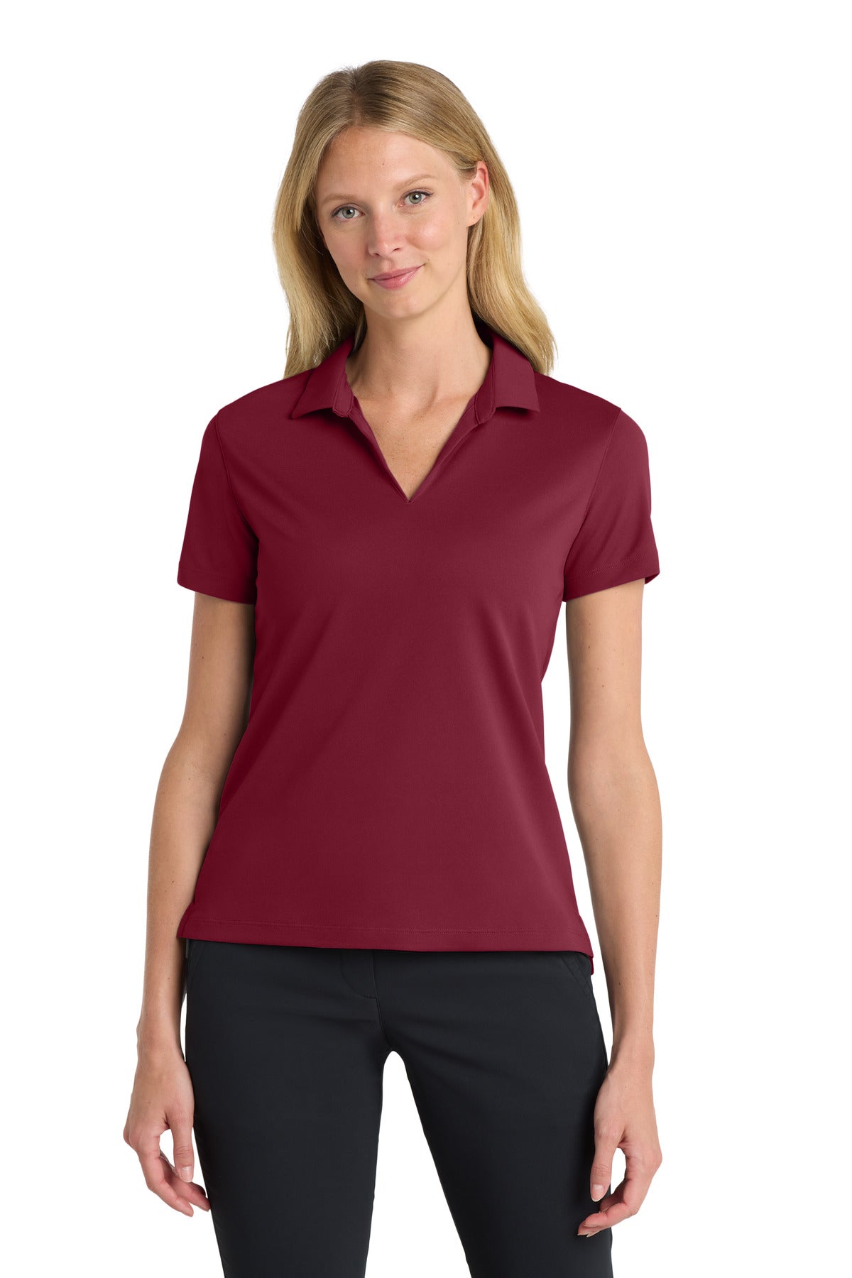 Nike Women's Dri-FIT Micro Pique 2.0 Polo - Team Red - front