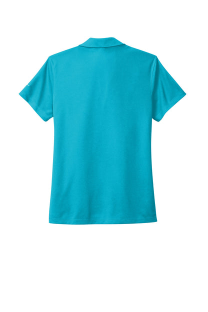 Nike Women's Dri-FIT Micro Pique 2.0 Polo - Tidal Blue - flat back