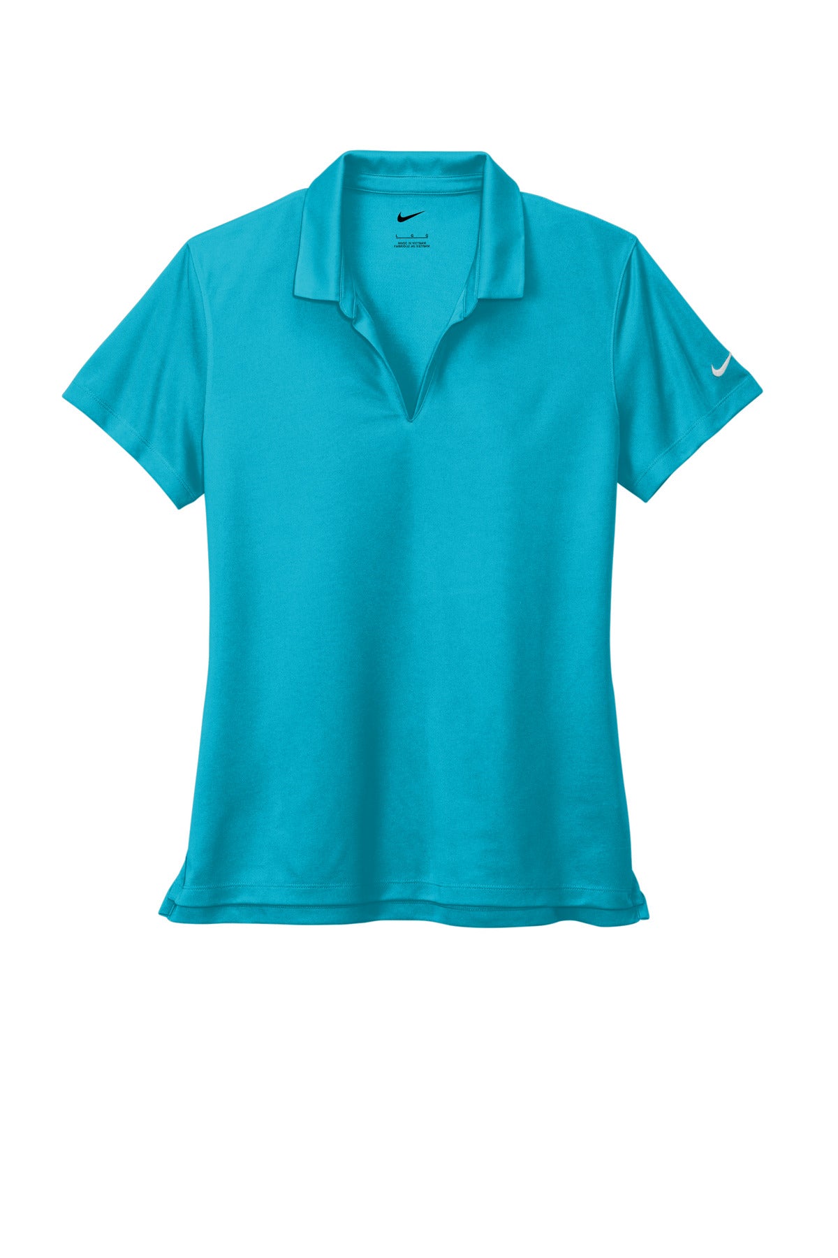 Nike Women's Dri-FIT Micro Pique 2.0 Polo - Tidal Blue - flat front