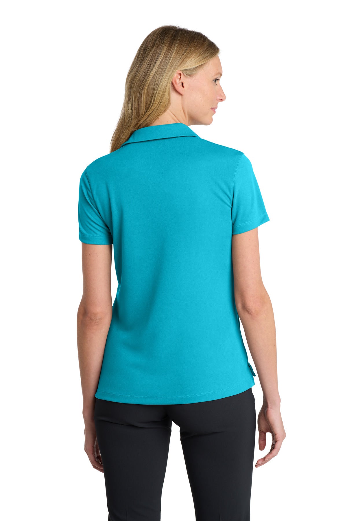 Nike Women's Dri-FIT Micro Pique 2.0 Polo - Tidal Blue - back