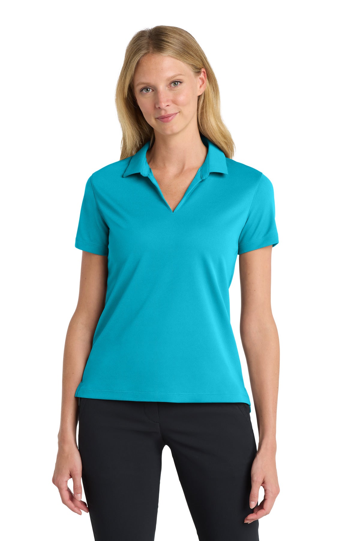 Nike Women's Dri-FIT Micro Pique 2.0 Polo - Tidal Blue - front