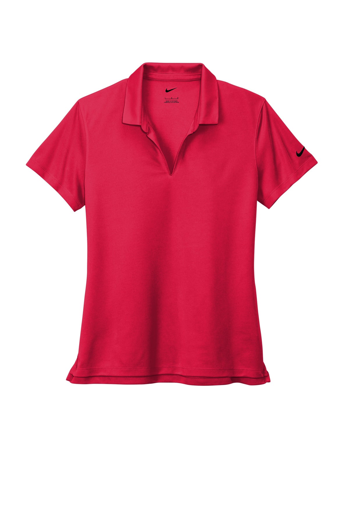 Nike Women's Dri-FIT Micro Pique 2.0 Polo - University Red - flat front