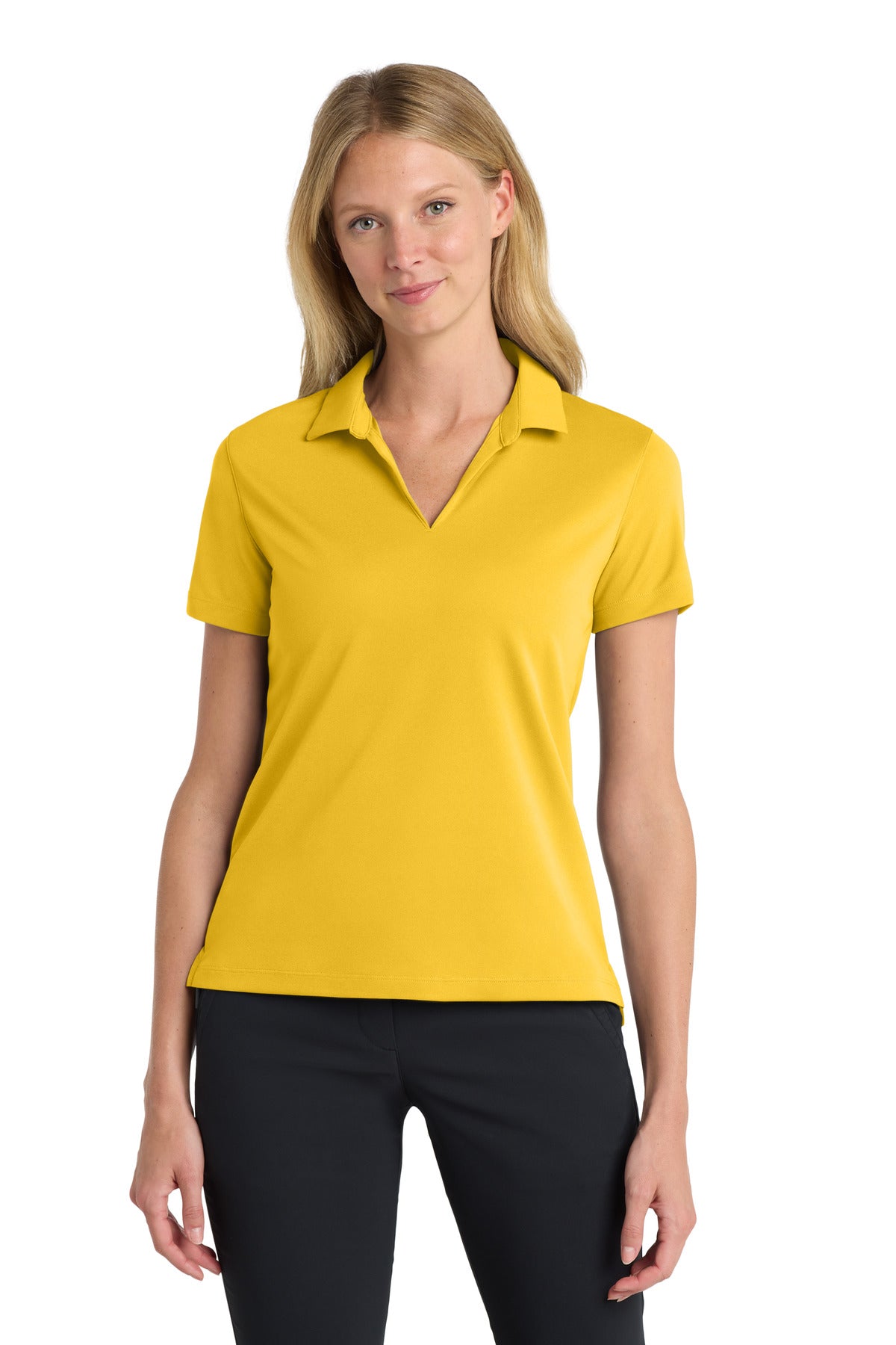 Nike Women's Dri-FIT Micro Pique 2.0 Polo - Varsity Maize - front