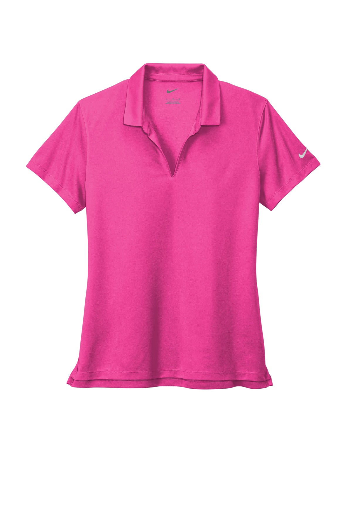 Nike Women's Dri-FIT Micro Pique 2.0 Polo - Vivid Pink - flat front