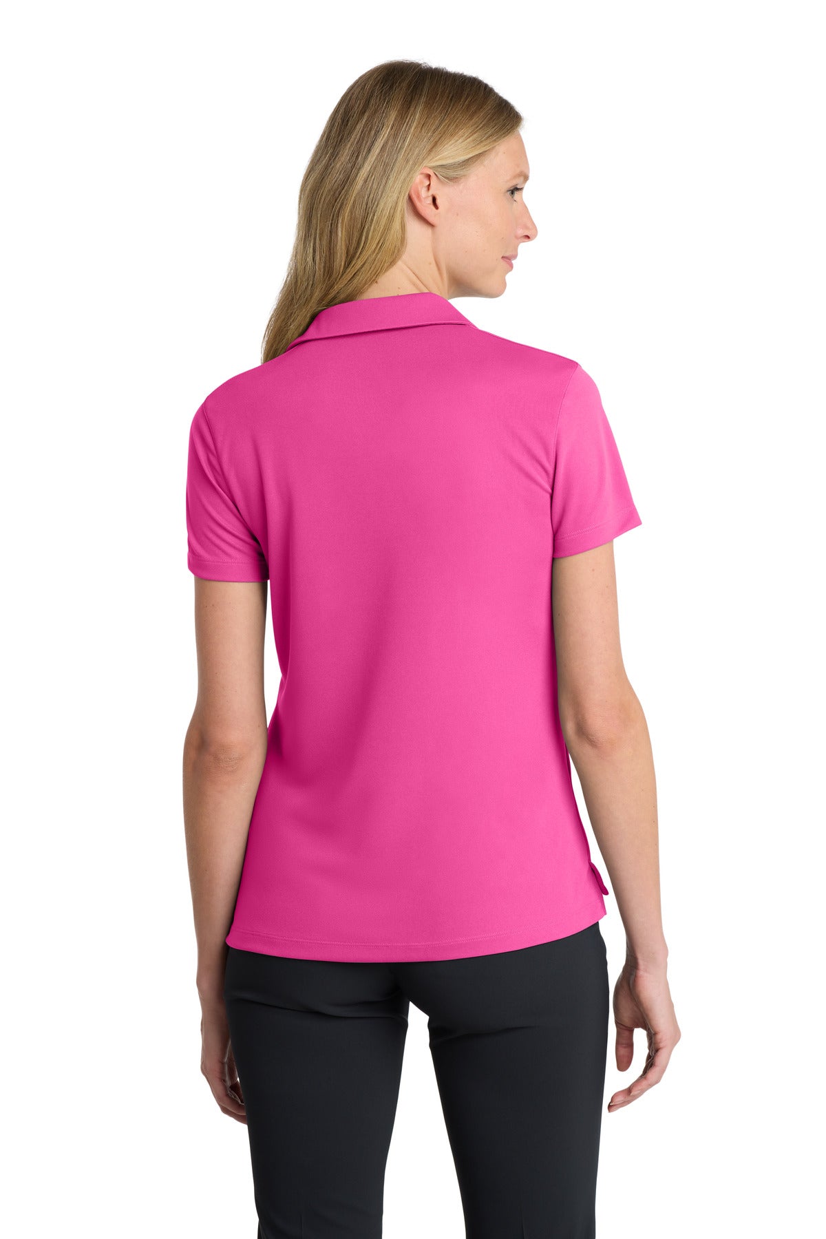 Nike Women's Dri-FIT Micro Pique 2.0 Polo - Vivid Pink - back