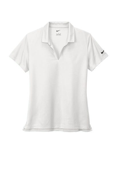 Nike Women's Dri-FIT Micro Pique 2.0 Polo - White - flat front