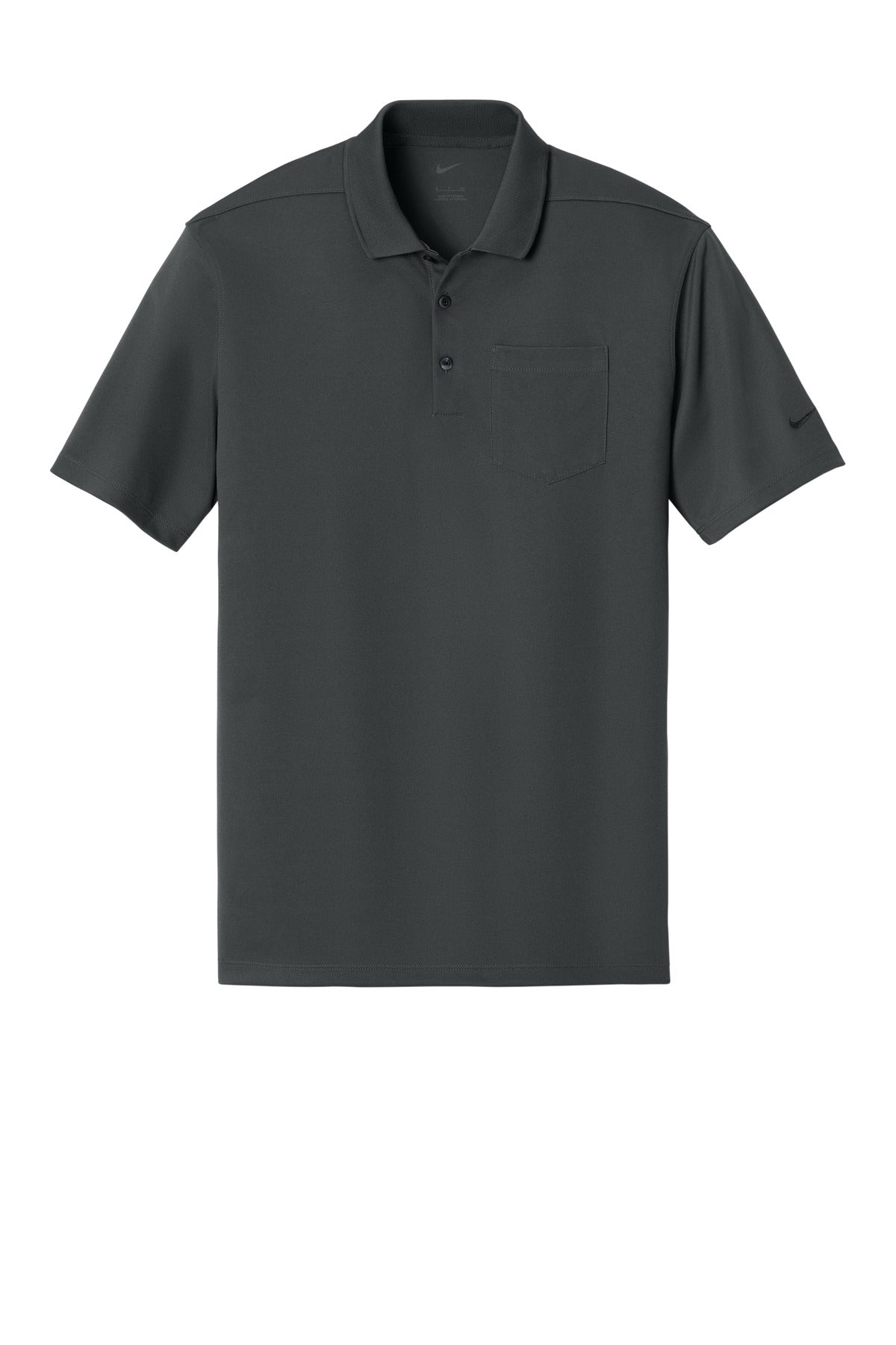 Nike Dri-FIT Micro Pique 2.0 Pocket Polo - Anthracite - flat front