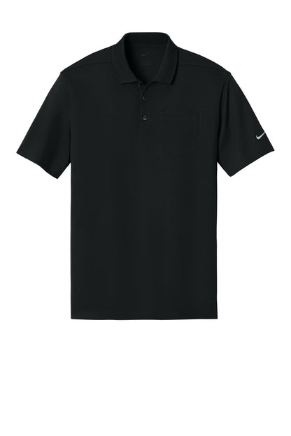 Nike Dri-FIT Micro Pique 2.0 Pocket Polo - Black - flat front