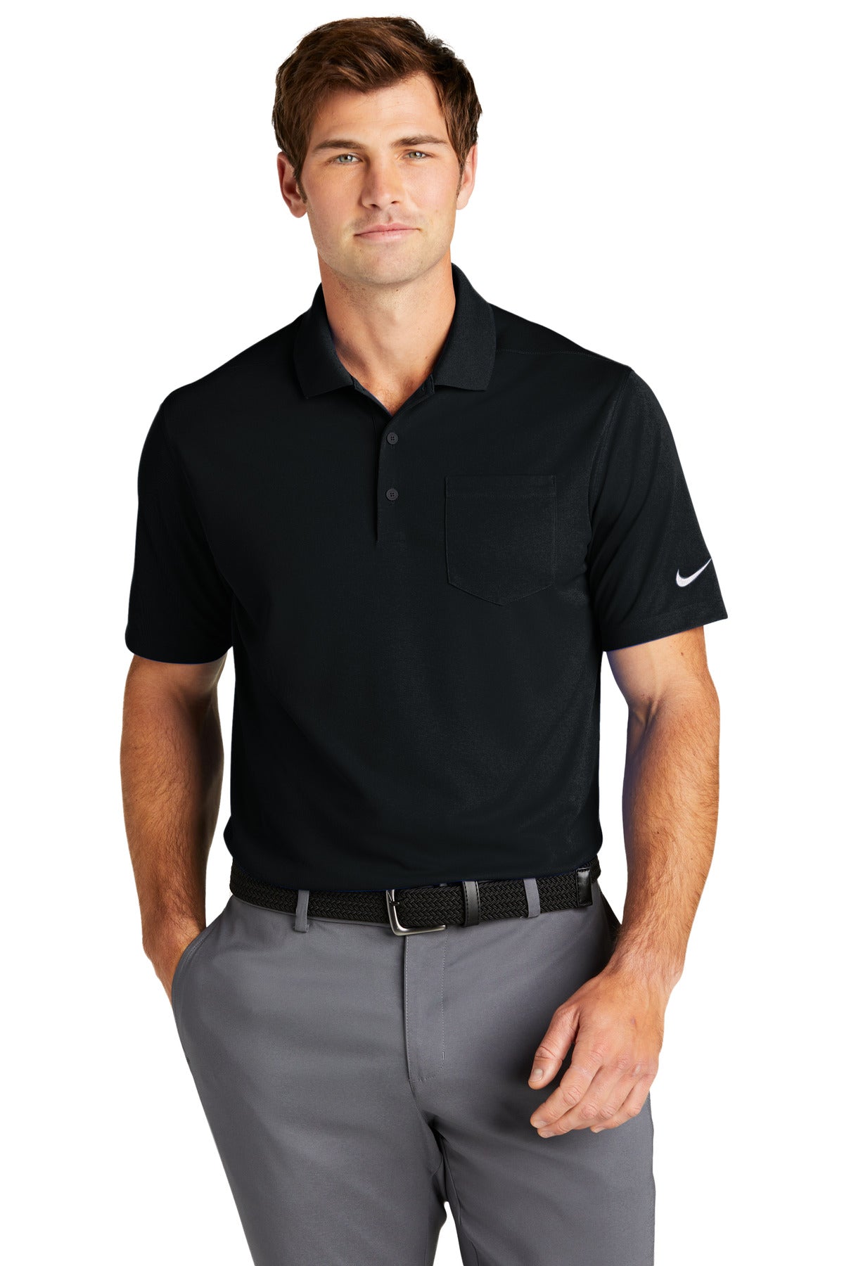 Nike Dri-FIT Micro Pique 2.0 Pocket Polo - Black - front