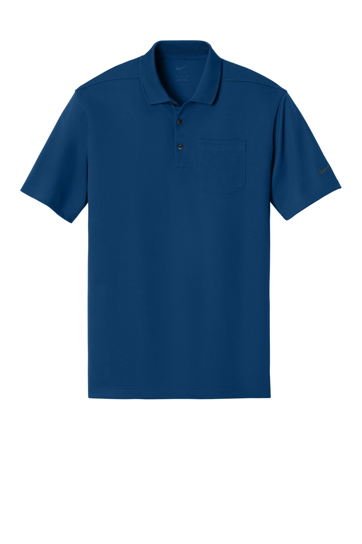 Nike Dri-FIT Micro Pique 2.0 Pocket Polo - Gym Blue - flat front