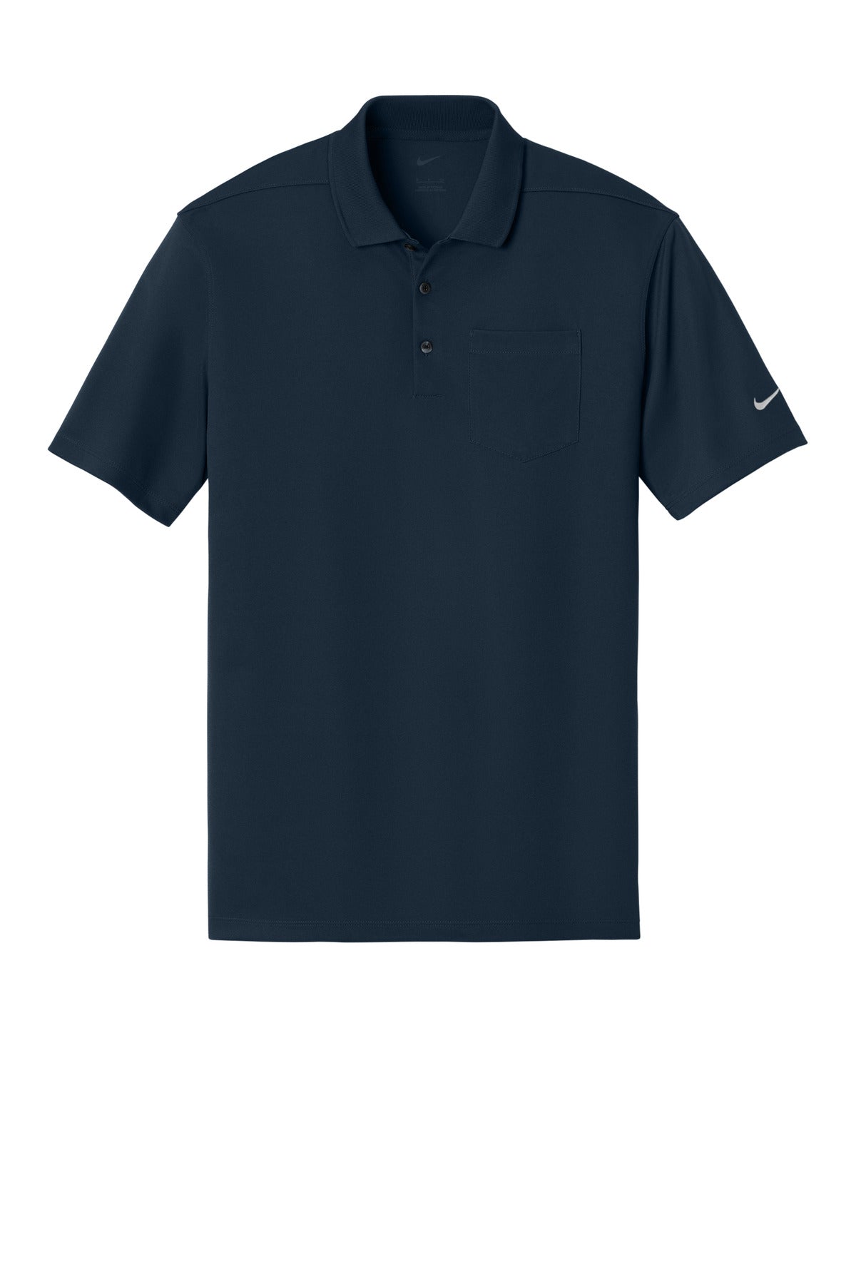 Nike Dri-FIT Micro Pique 2.0 Pocket Polo - Navy - flat front