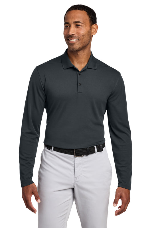 Nike Dri-FIT Micro Pique 2.0 Long Sleeve Polo - Anthracite - front