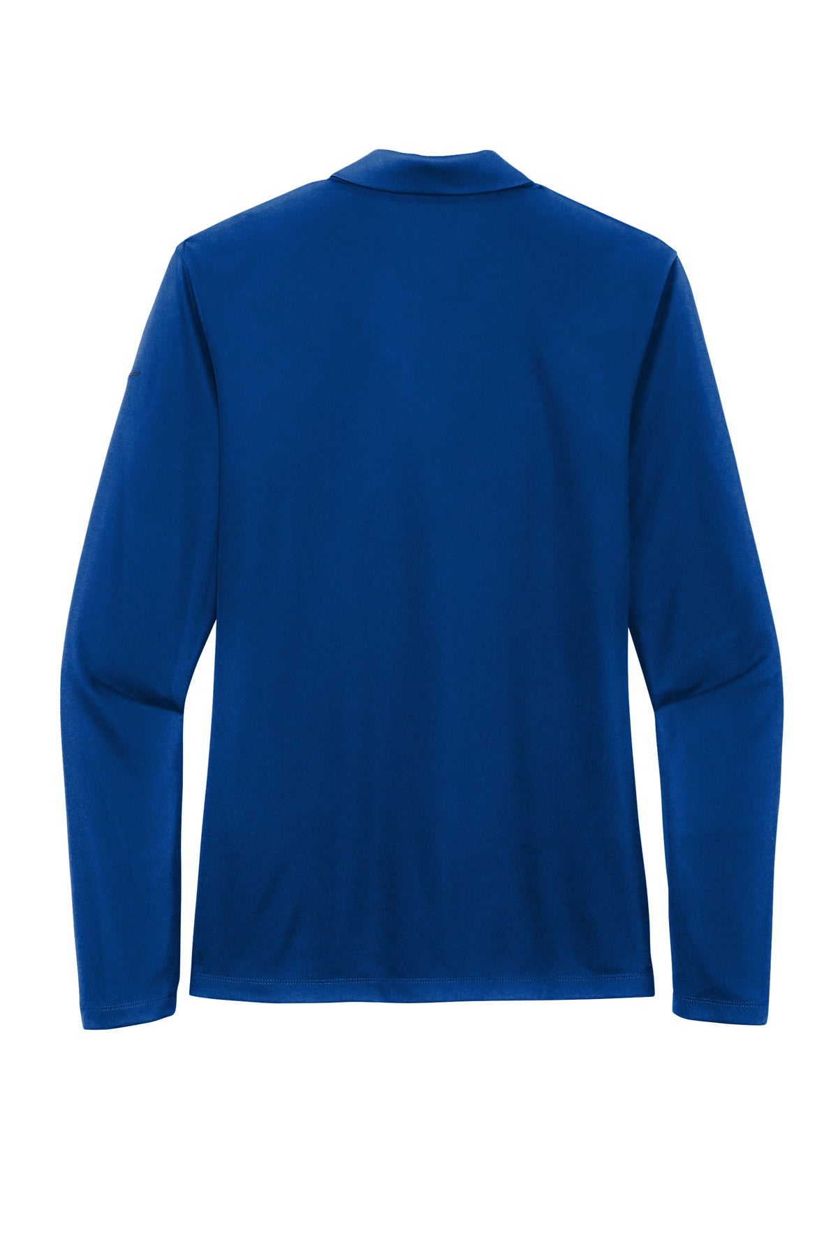 Nike Women's Dri-FIT Micro Pique 2.0 Long Sleeve Polo - Gym Blue - flat back
