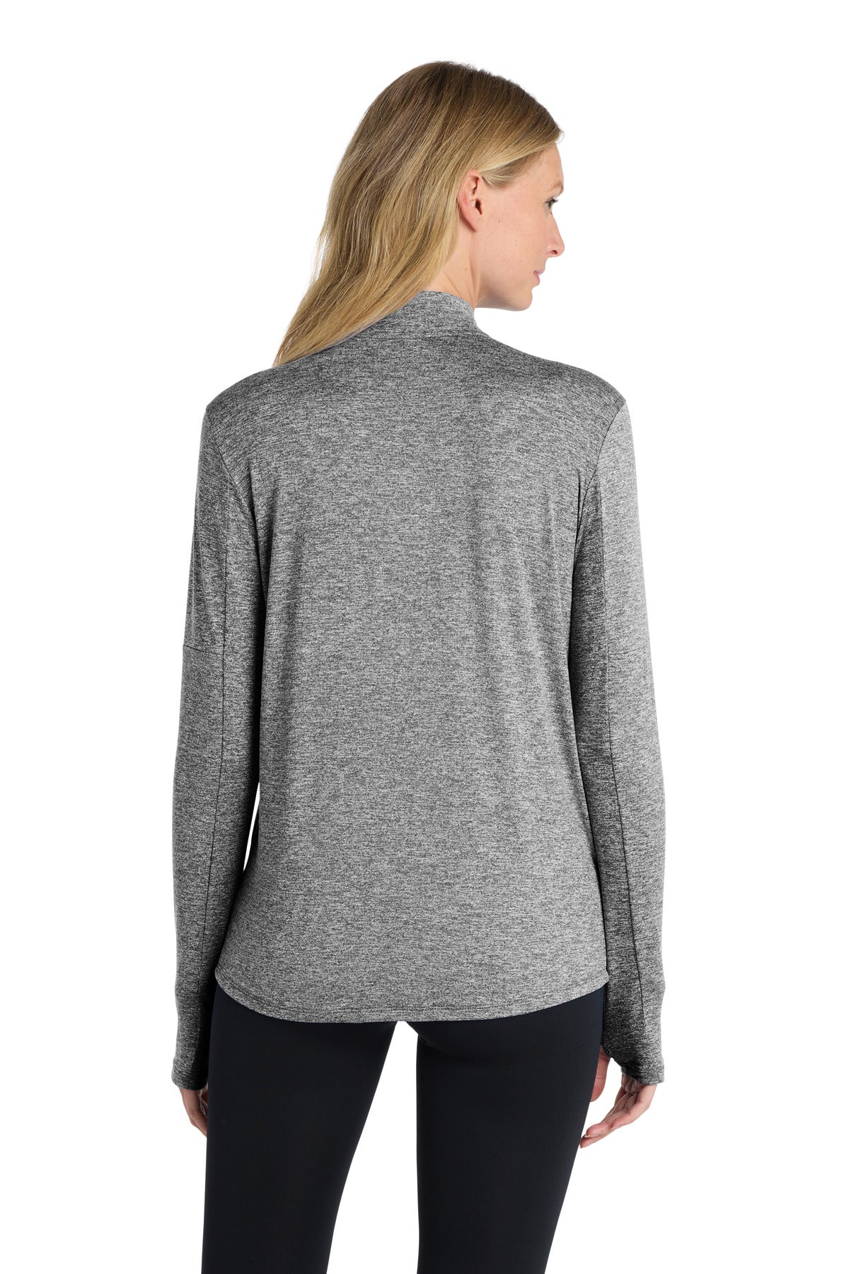 Nike Women's Dri-FIT Element 1/2-Zip Top - Black Heather - back